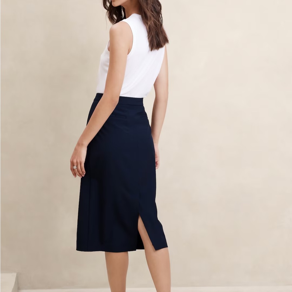 Banana Republic Midi Pencil Skirt Black